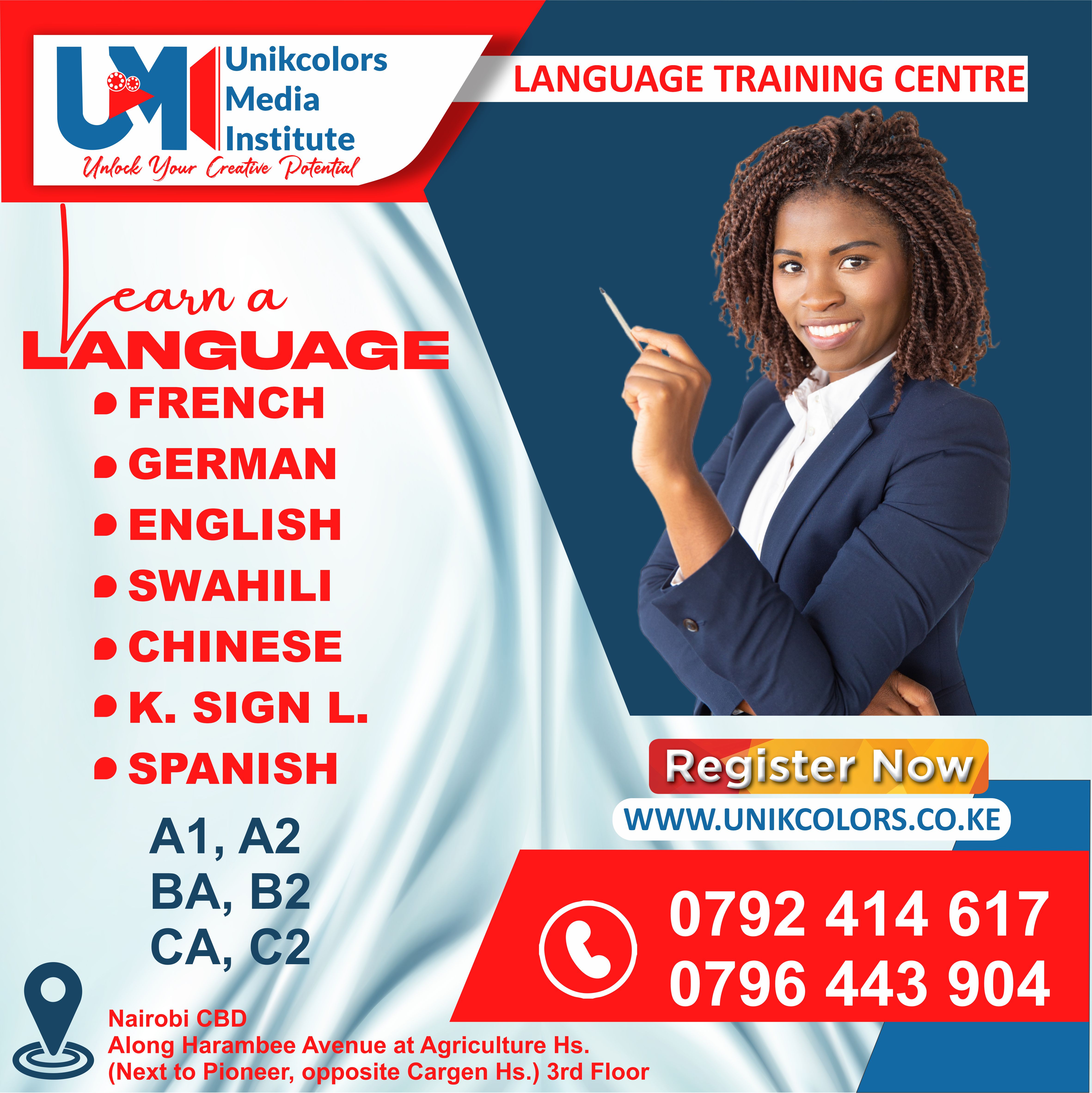 LANGUAGE TRAINING CENTRE - GERMAN | ENGLISH | FRENCH | CHINESE | SPANISH | SWAHILI | KENYA SIGN LANG